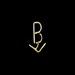 Brand Pin with the letter 'B' on a black background